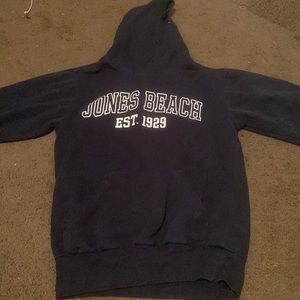 Navy Jones Beach Hoodie Size Small